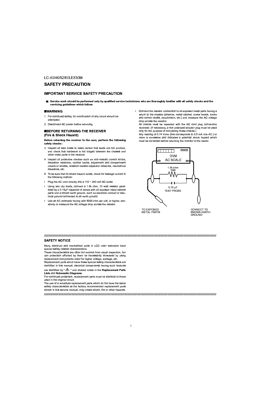 SHARP LC-40-60LE830M-SM service manual (2nd page)