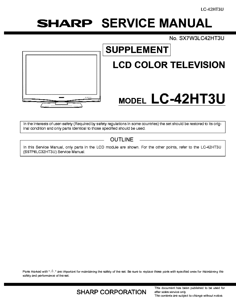 SHARP LC-42HT3U SUPP service manual (1st page)