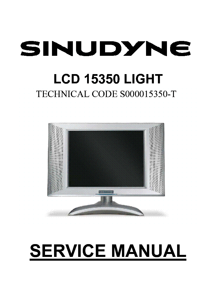SINUDYNE LCD 15350 LIGHT S000015350-T service manual (1st page)