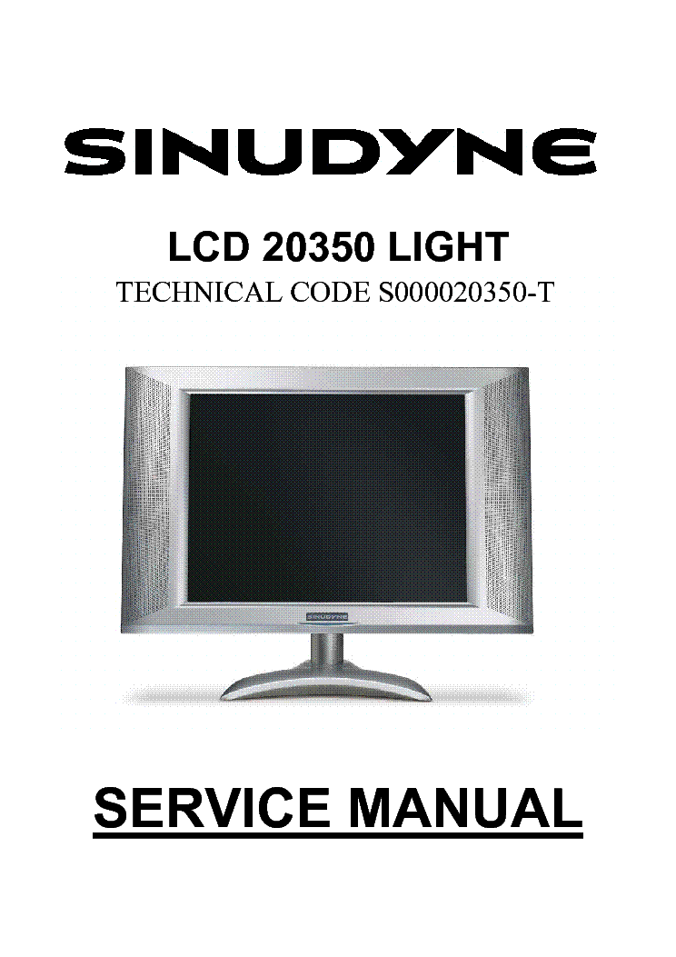 SINUDYNE LCD 20350 LIGHT S000020350-T service manual (1st page)
