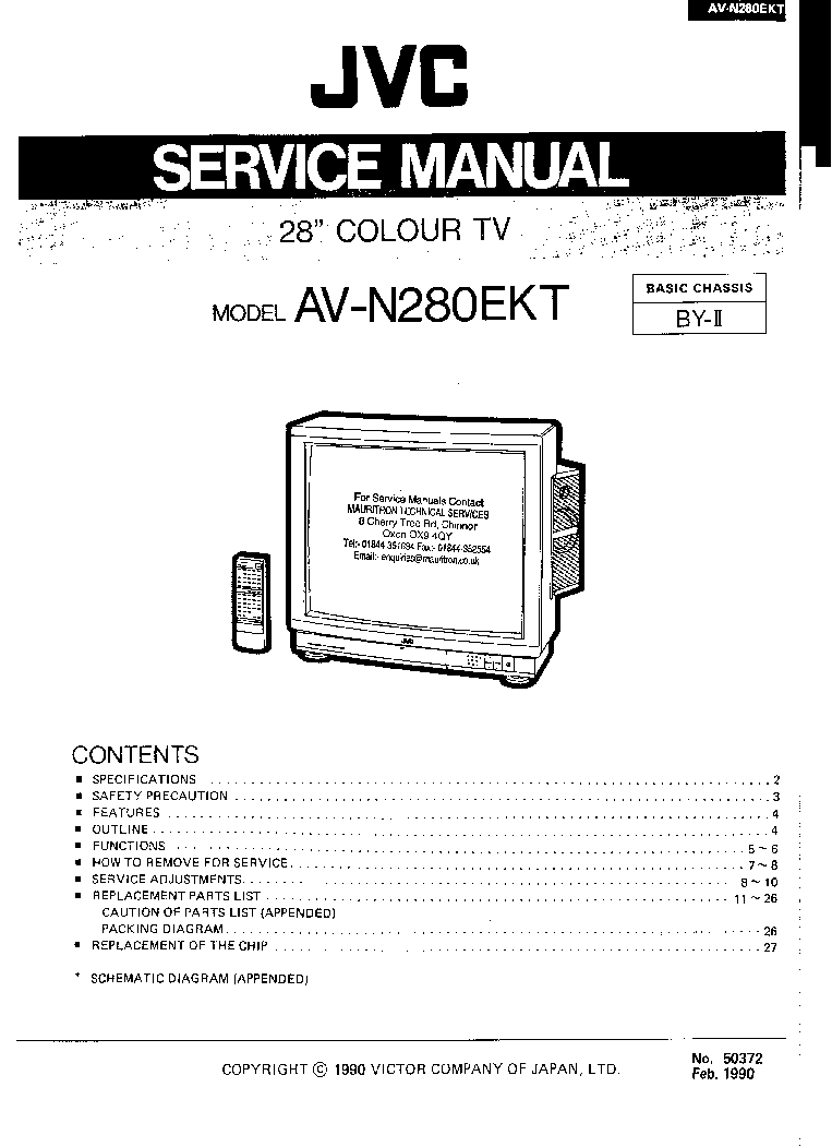SONY AV-N280EKT CHASSIS BY-2 SM service manual (1st page)