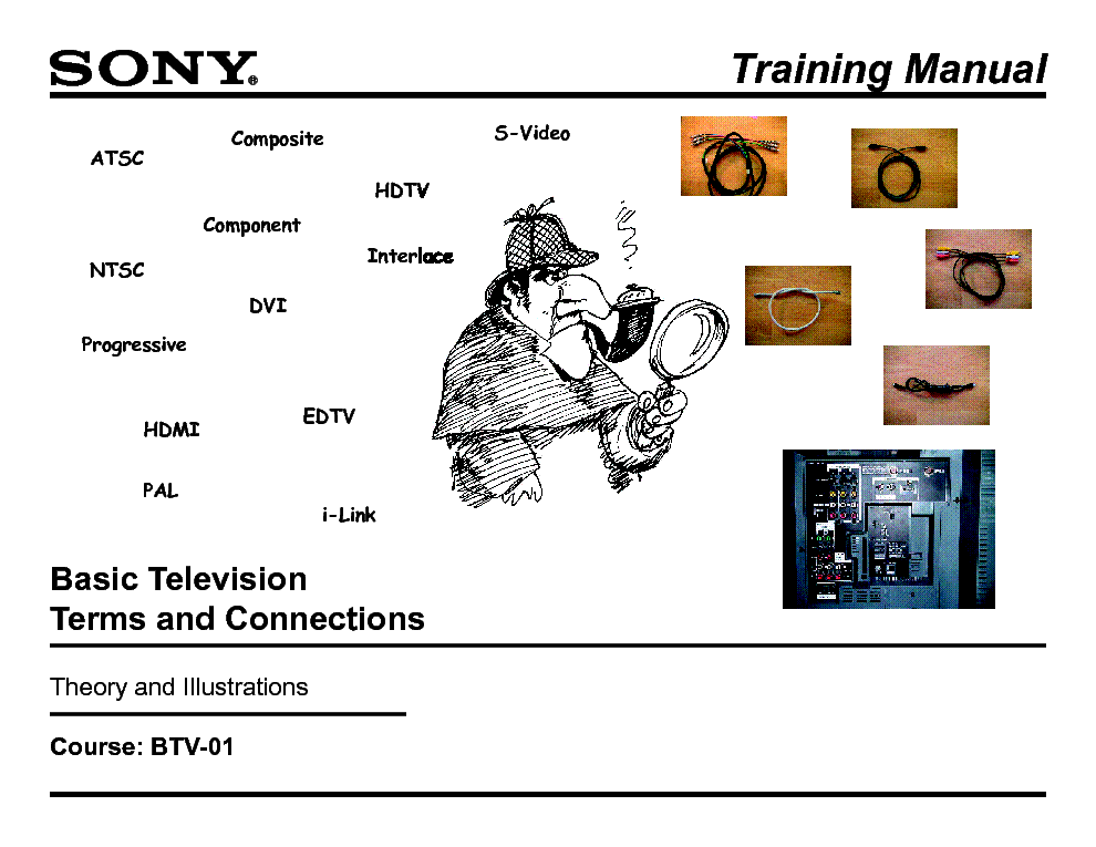SONY BTV-01 BASIC TV TERMS TRAINING MANUAL service manual (1st page)