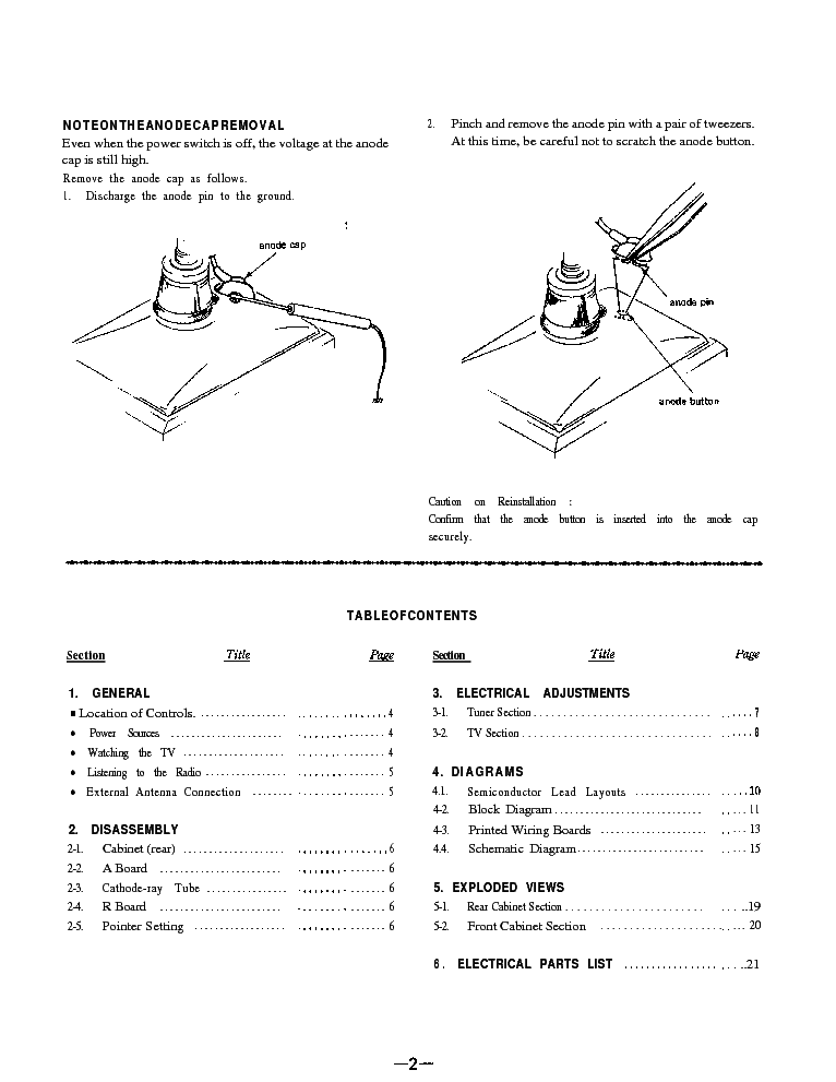 SONY FD-525 SM service manual (2nd page)
