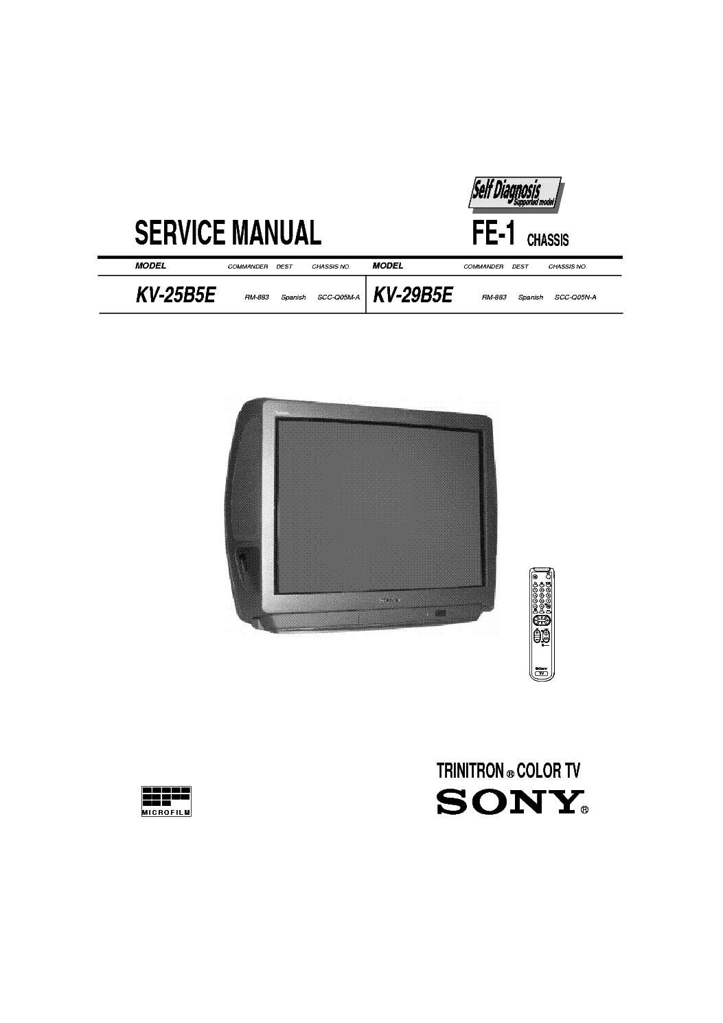 KV-25B5E KV-29B5E Service Manual Download, Schematics, Eeprom, Repair ...