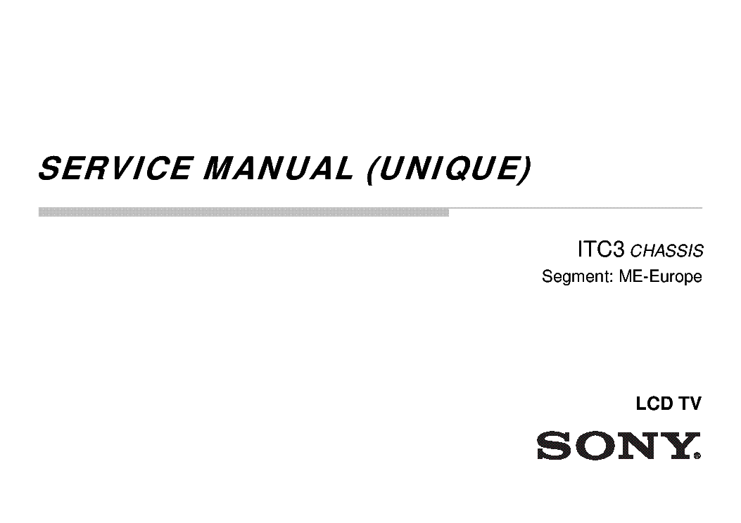 SONY KDL-32R430B CHASSIS ITC3 SM service manual (2nd page)