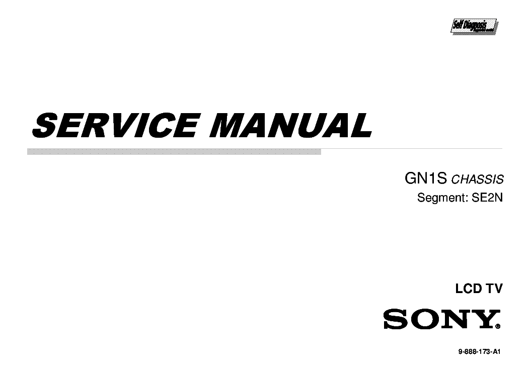SONY KDL-40R505C CHASSIS GN1S SE2N SM service manual (2nd page)