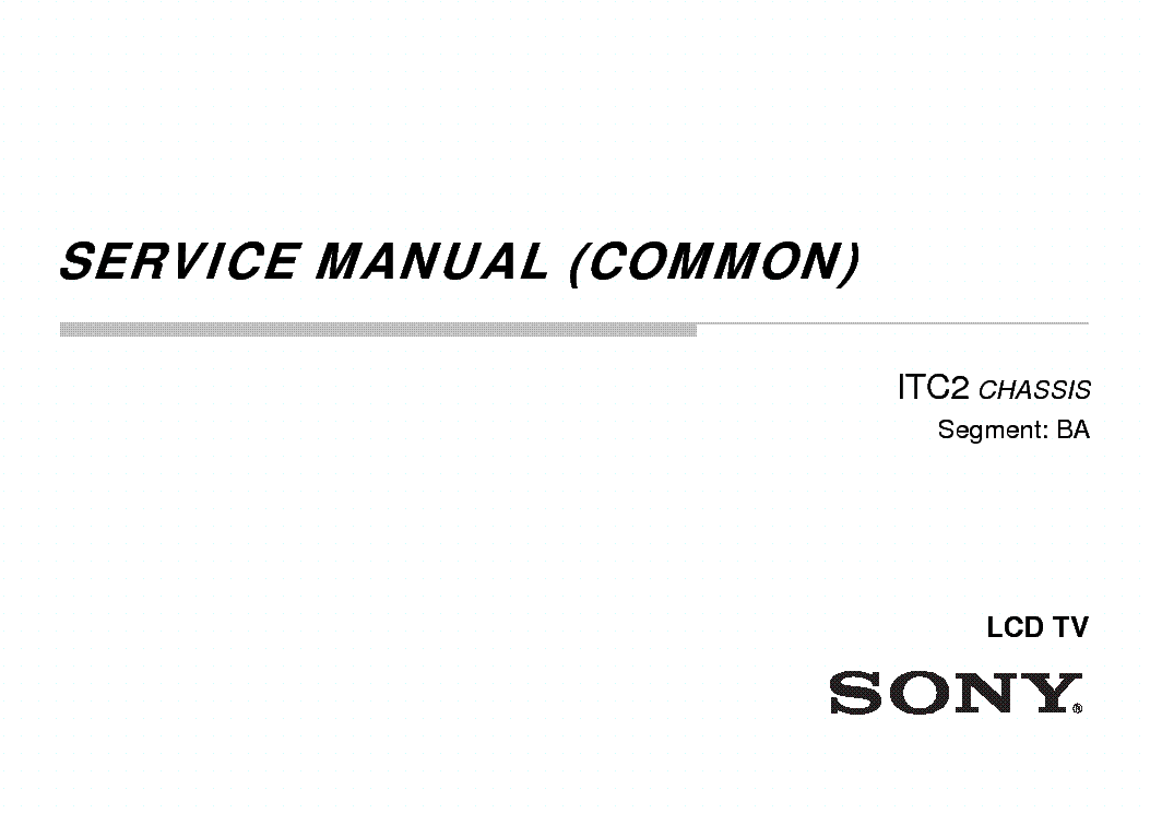 SONY KLV-24R402A service manual (2nd page)