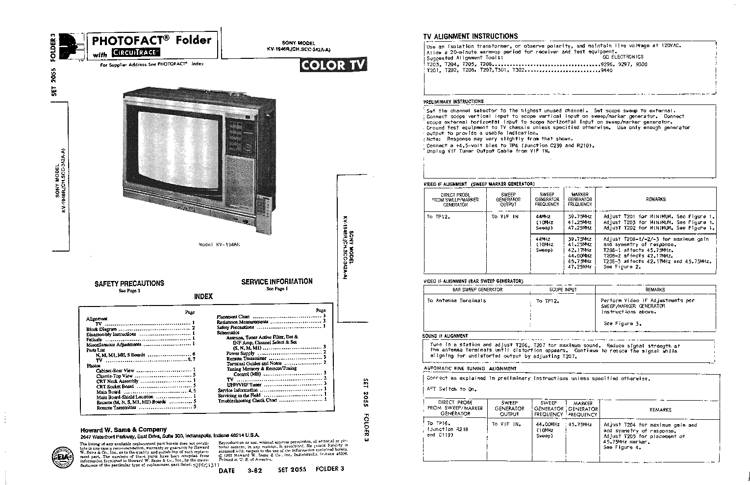 SONY KV-1946R CH SCC-342A-A service manual (1st page)