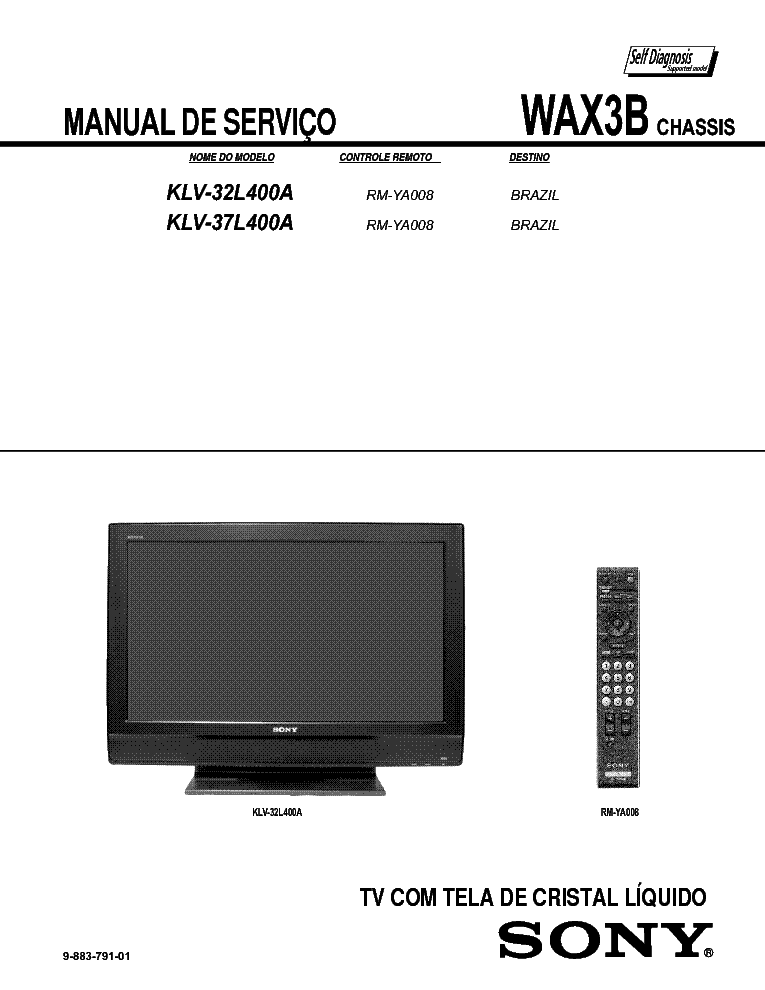 SONY KLV-32-37L40A CH WAX3B service manual (2nd page)
