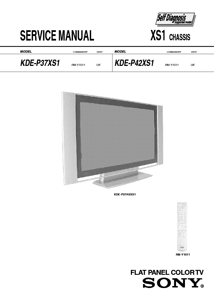 SONY KDE-P37-42XS1 CH XS1 SM service manual (1st page)