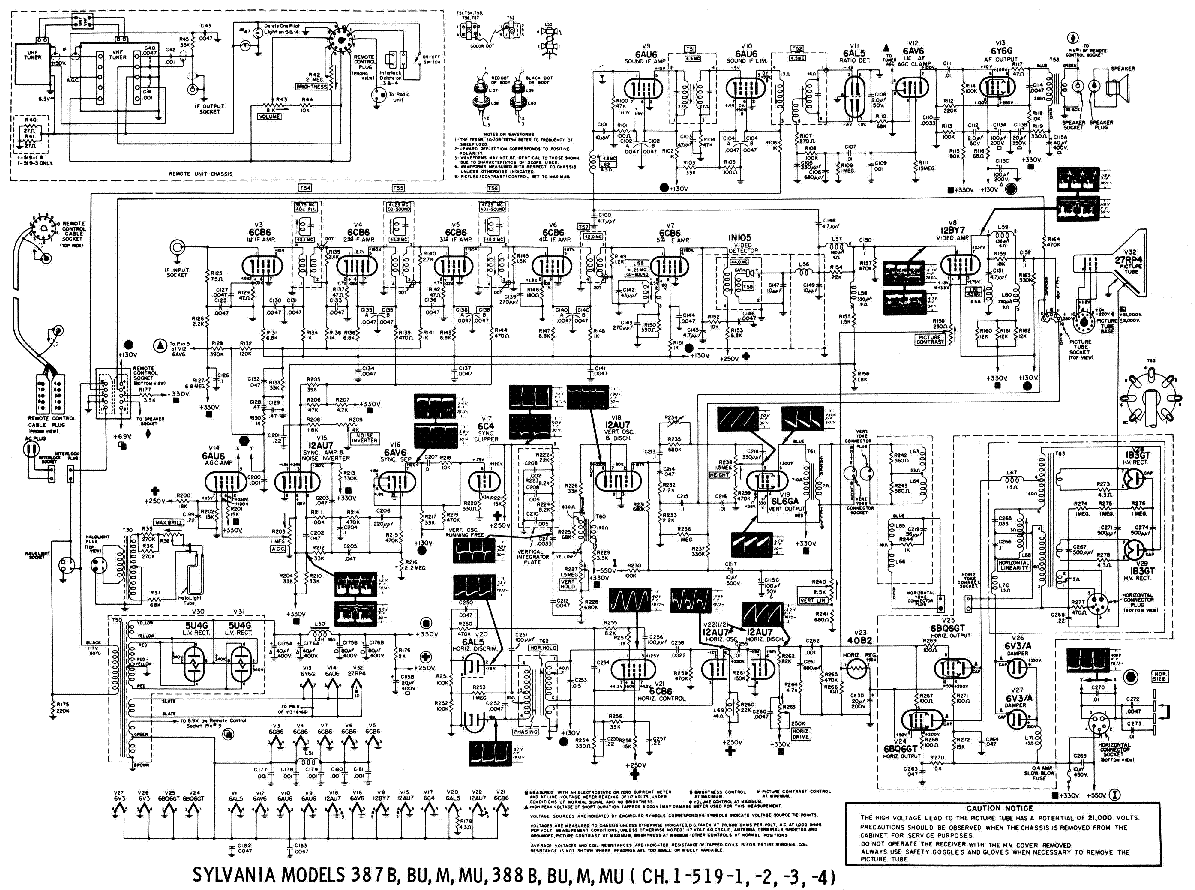 SYLVANIA 387-388 SCH Service Manual download, schematics, eeprom