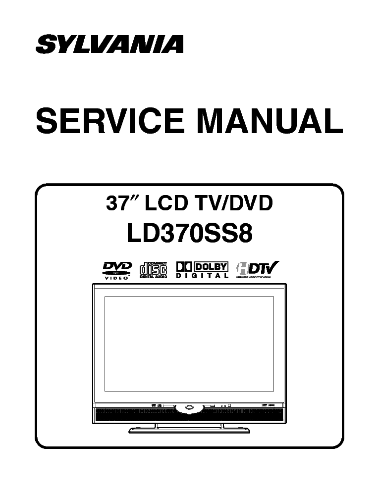 SYLVANIA LD370SS8 SM Service Manual download, schematics, eeprom ...