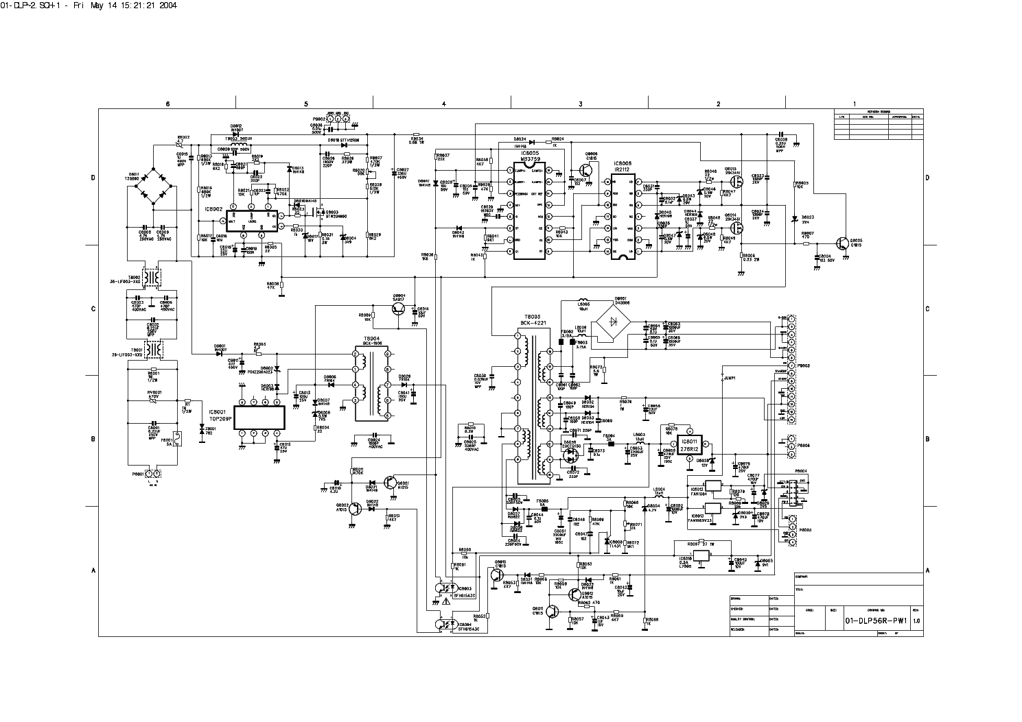 Tcl Crt Tv Power Supply Circuit - TV Schematics