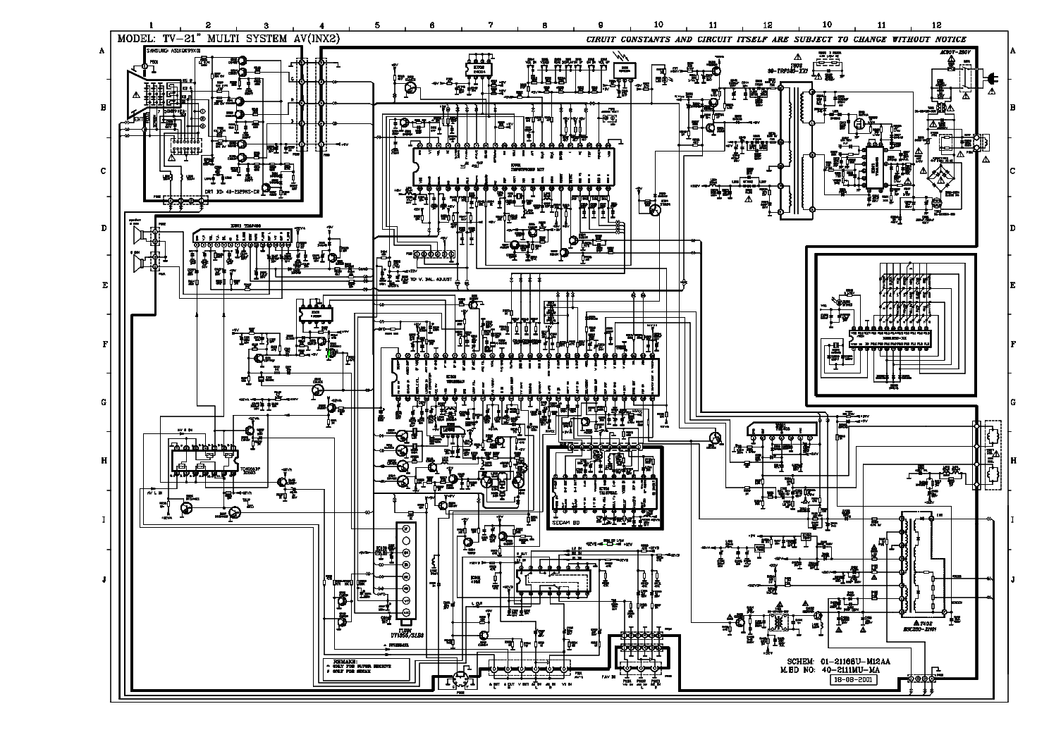 Tcl Crt Tv Schematic Diagram - TV Schematics