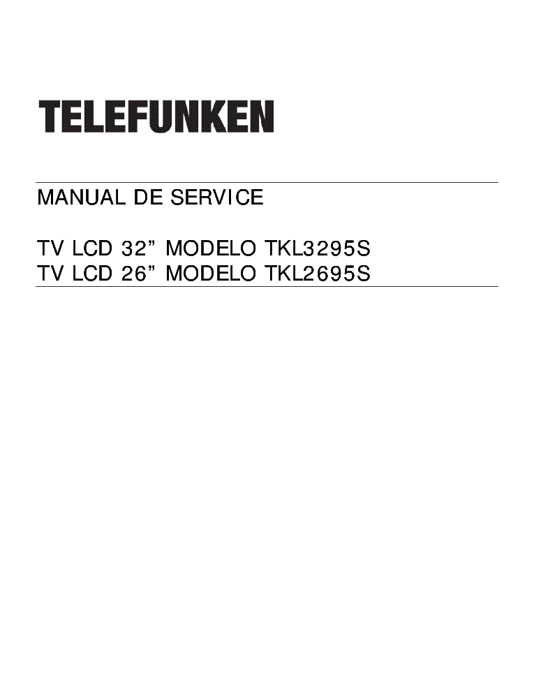 TELEFUNKEN TKL3295S TKL2695S SM service manual
