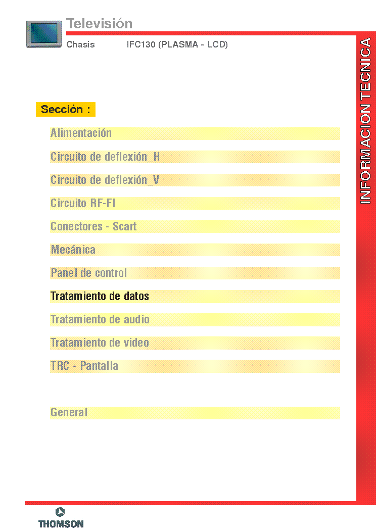 THOMSON IFC130 SM service manual