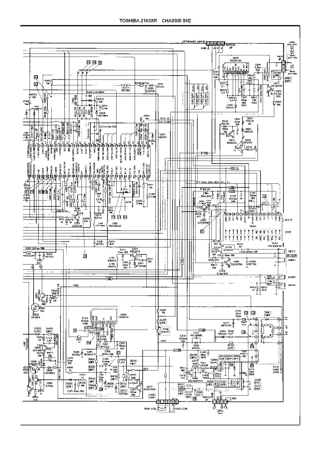 Схема телевизора toshiba