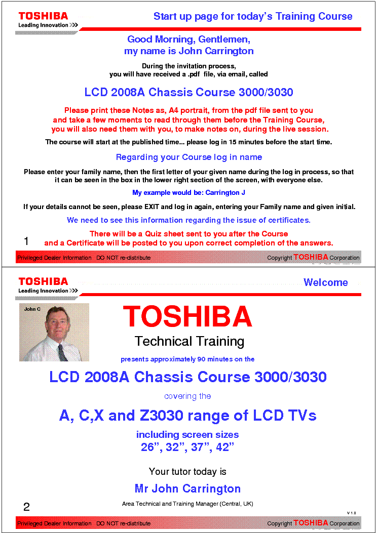 TOSHIBA 3030 service manual (1st page)