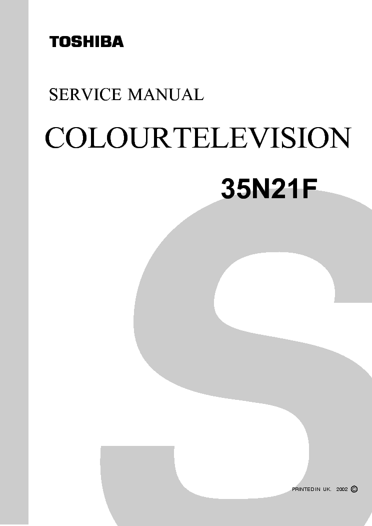 TOSHIBA 35N21F service manual