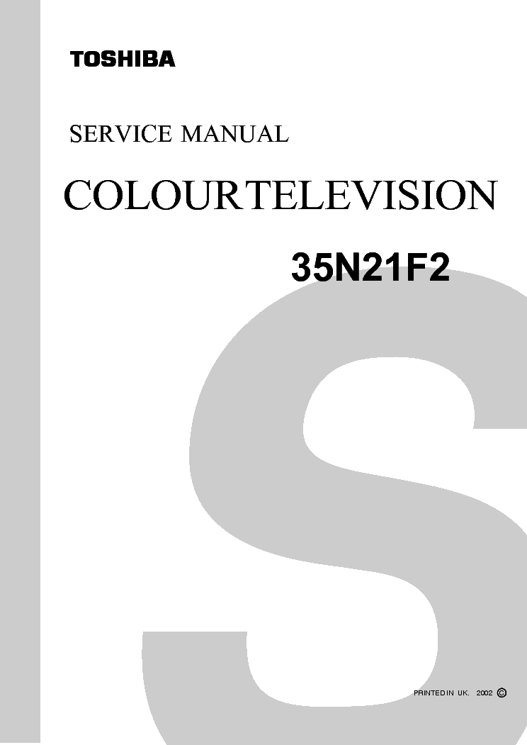 TOSHIBA 35N21F2 service manual