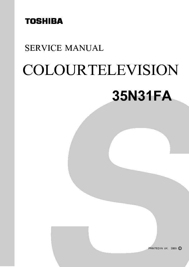 TOSHIBA 35N31FA service manual