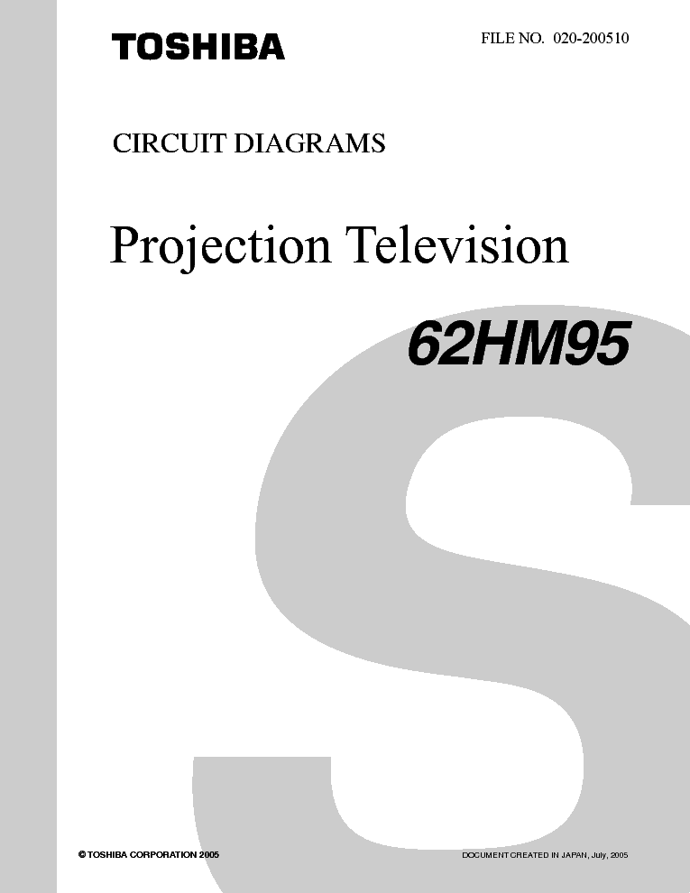 TOSHIBA 62HM95 SCH service manual