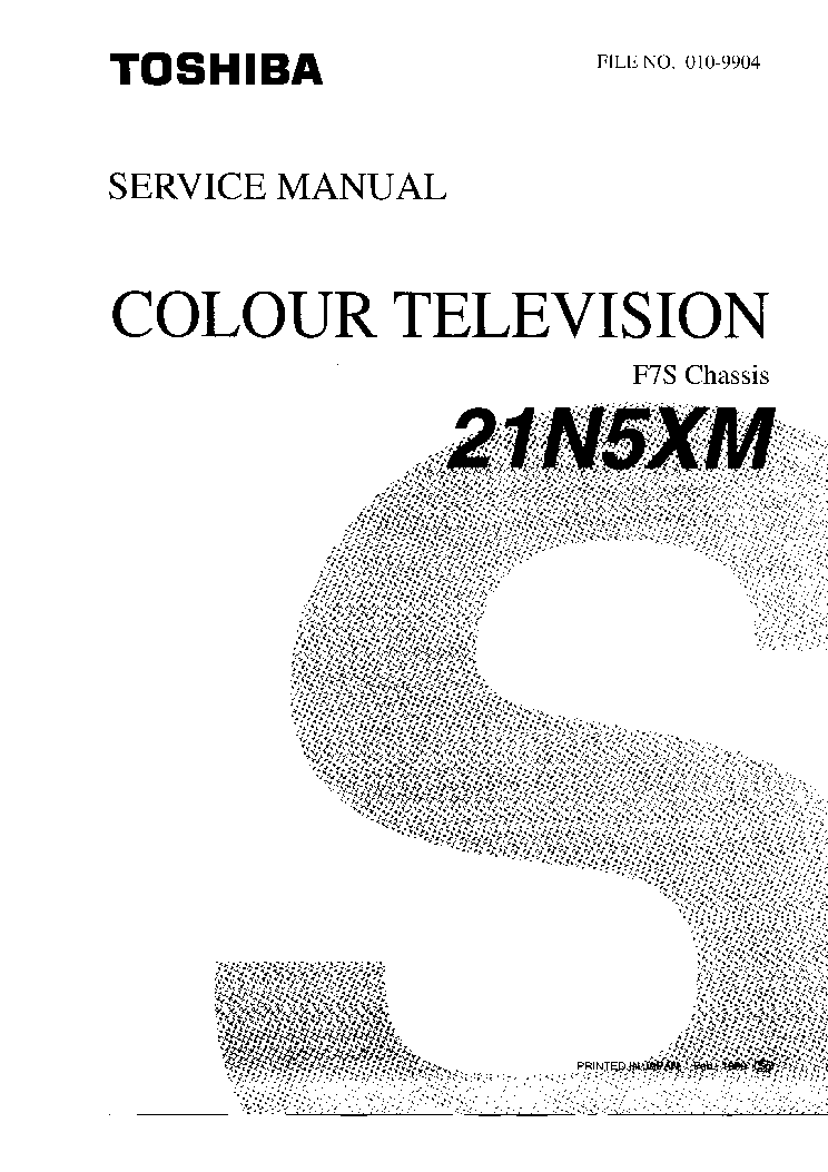TOSHIBA F7S CHASSIS-21N5XM- service manual