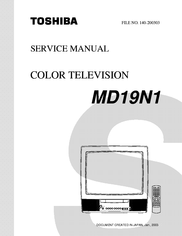 TOSHIBA MD19N1 service manual