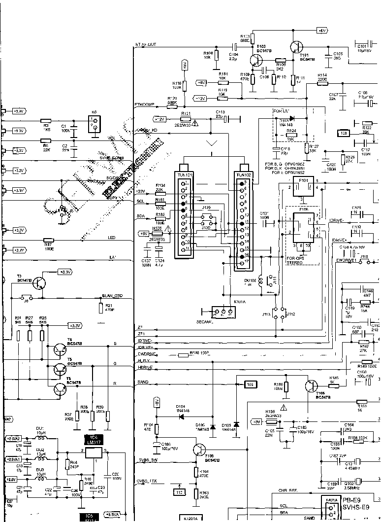 UNIVERSUM CHASSIS E9A SCH Service Manual download, schematics, eeprom ...