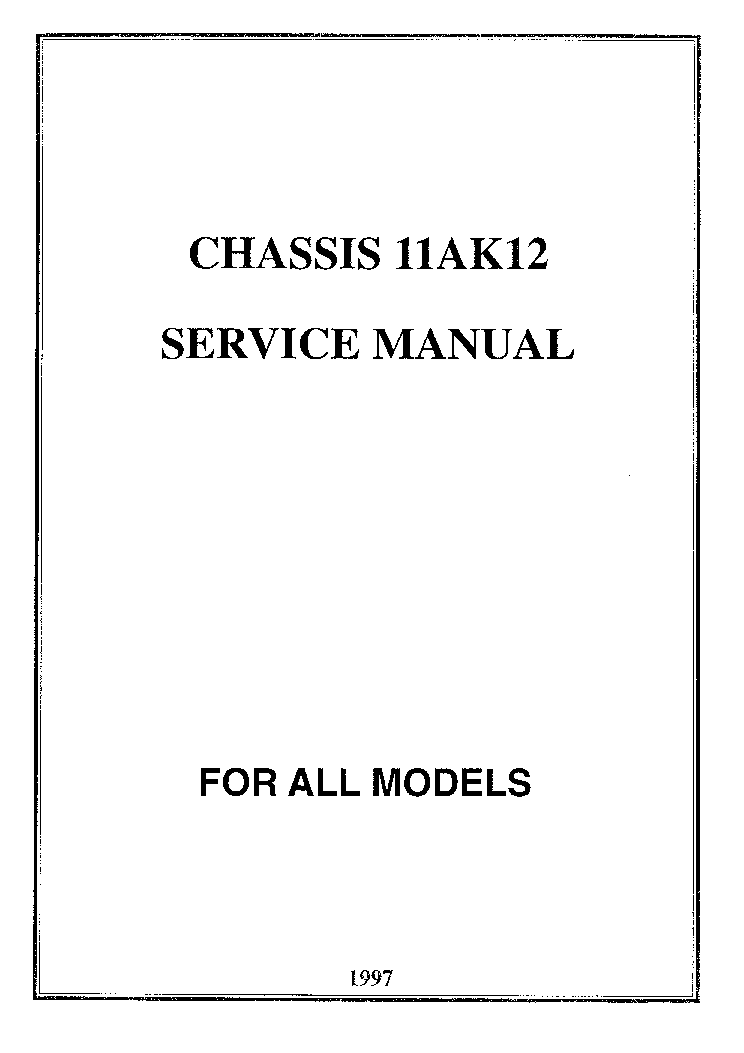 VESTEL 11AK12 CHASSIS TV SM ONLY service manual (1st page)