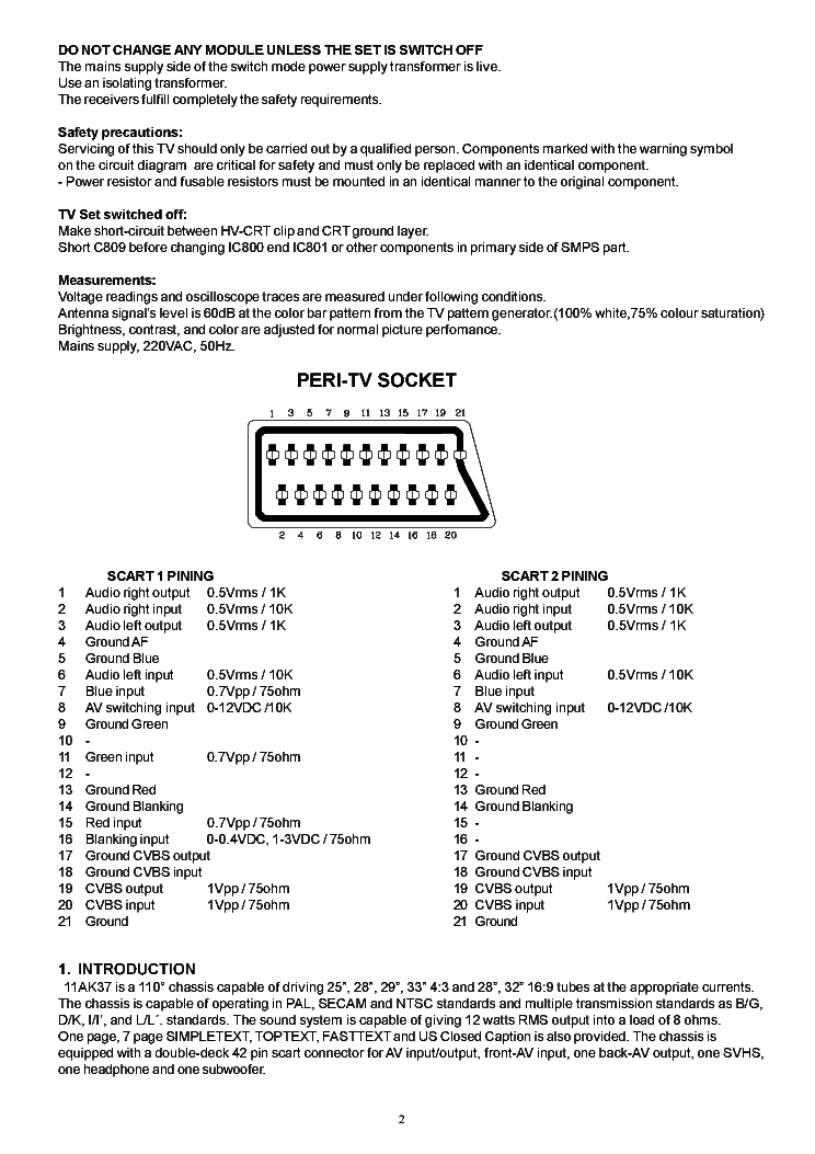 VESTEL 11AK37-5 service manual (2nd page)
