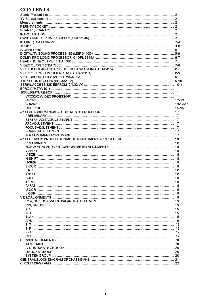 VESTEL 11AK41-SM service manual (1st page)