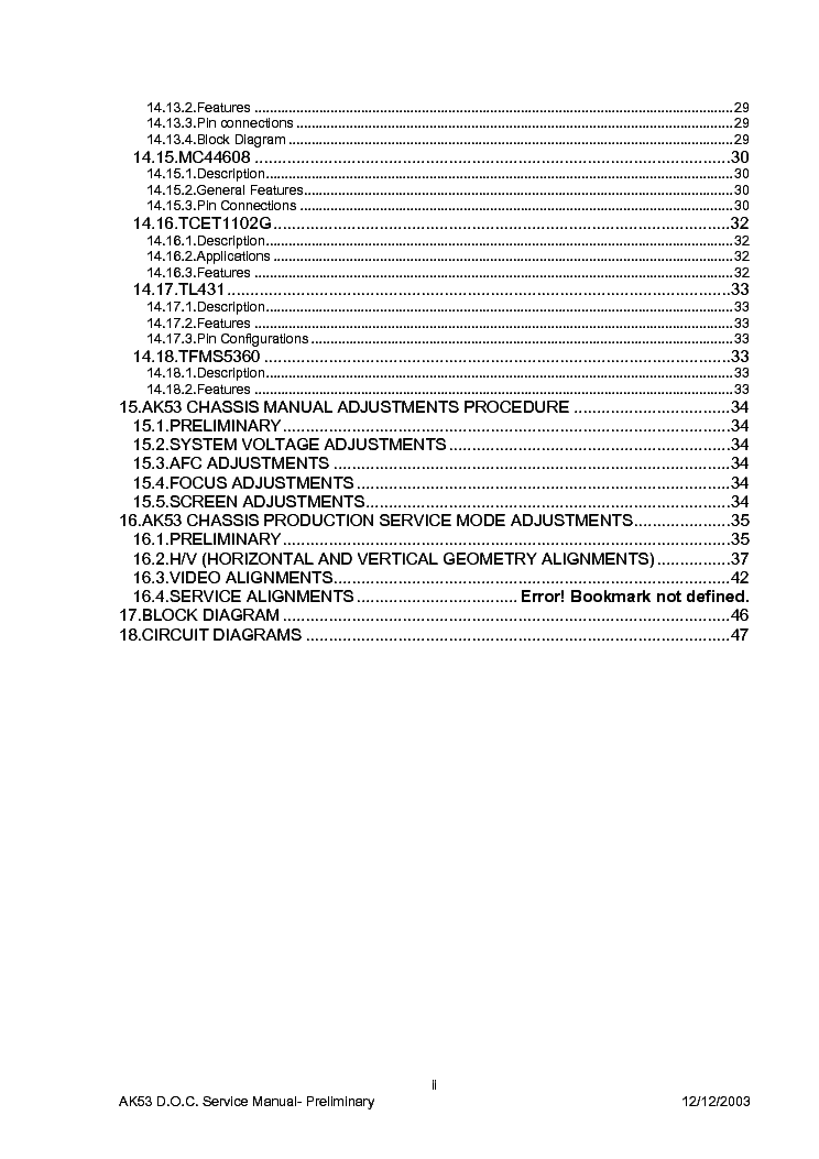 VESTEL 11AK53 CHASSIS TV SM service manual (2nd page)