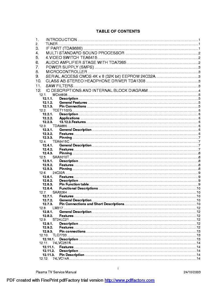 VESTEL 17MB05 SM service manual (2nd page)