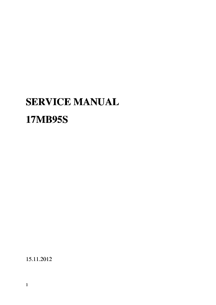 VESTEL CHASSIS 17MB95S SM service manual (1st page)