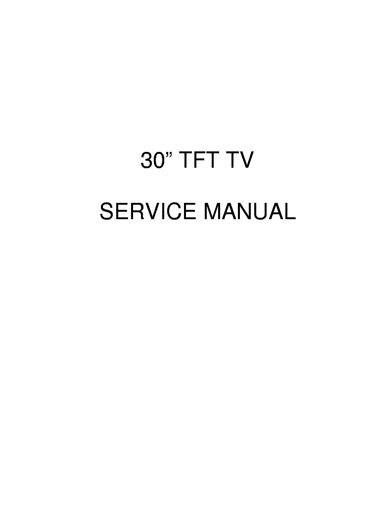 VESTEL TFT 30 SERVICE MANUAL service manual (1st page)
