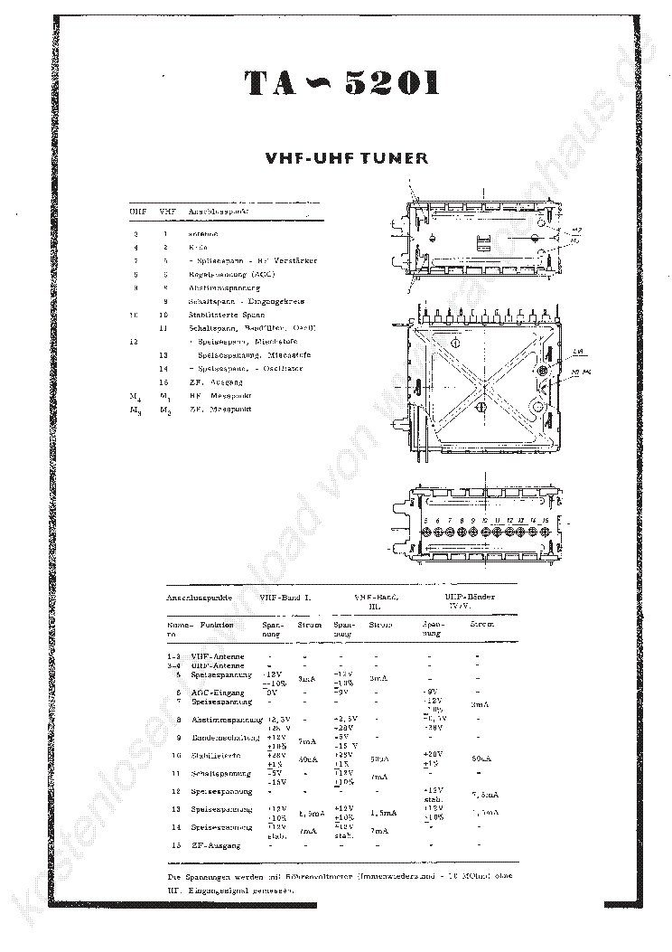 VIDEOTON TA 5201 3206 service manual