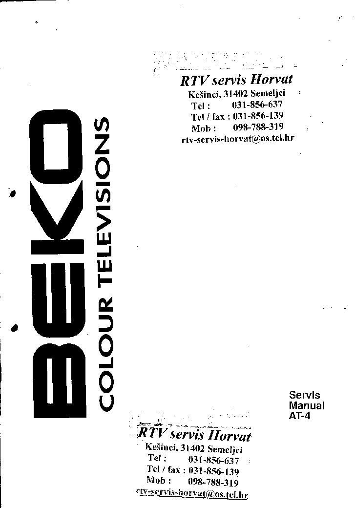 BEKO AT4 service manual (1st page)
