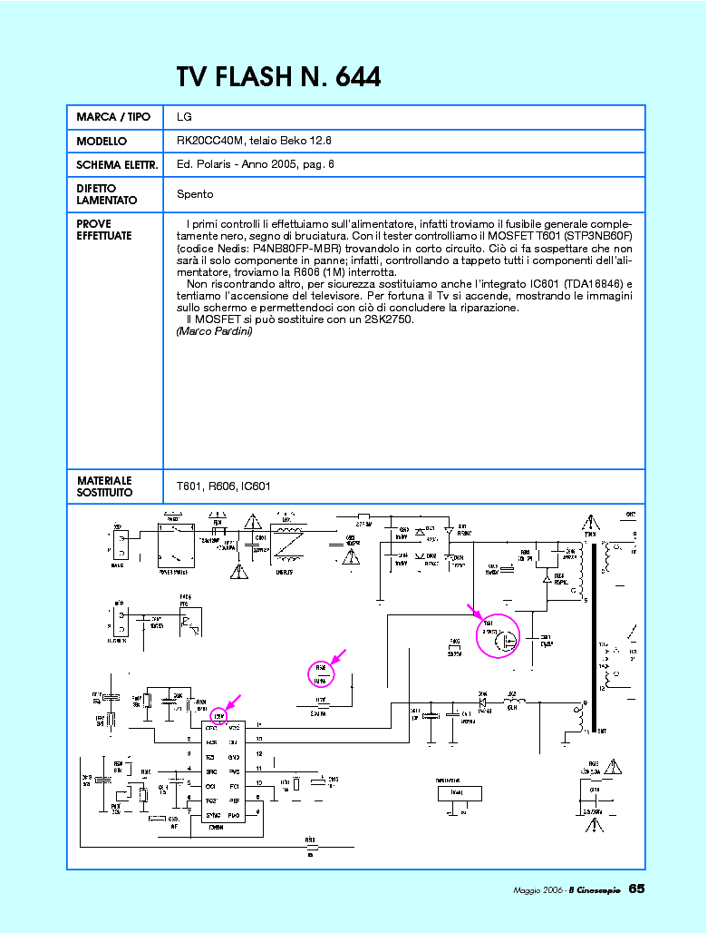 BEKO TV 644 service manual (1st page)