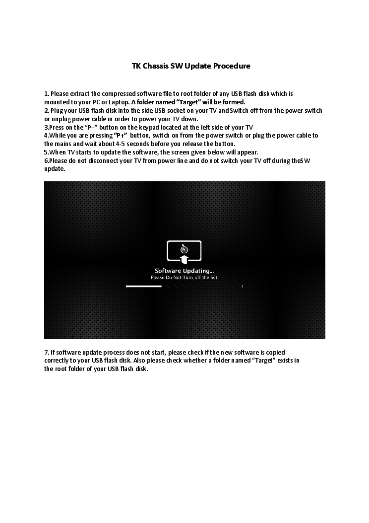 GRUNDIG TK CHASSIS SOFTWARE UPDATE service manual (1st page)