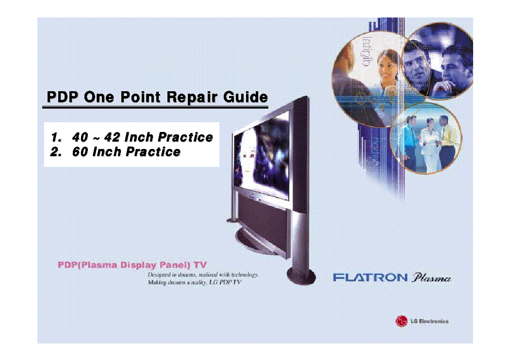 LG-PDP-ONE-POINT-REPAIR-GUIDE service manual (1st page)
