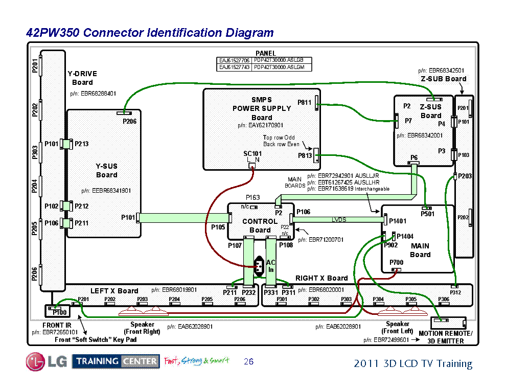 LG 42PW350-3D INTERCONNECT DIAGRAM 2011 service manual (1st page)