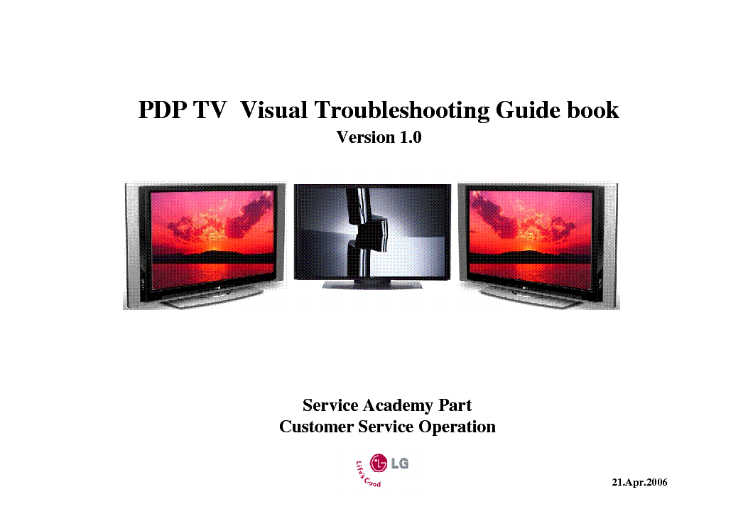 LG PDP TV VISUAL TROUBLESHOOTING VER 1.0 2006 service manual (1st page)