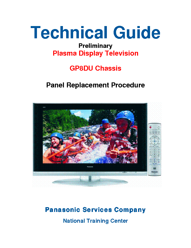 PANASONIC-CHASSIS-GP8DU PDP-PANEL-1 service manual (1st page)