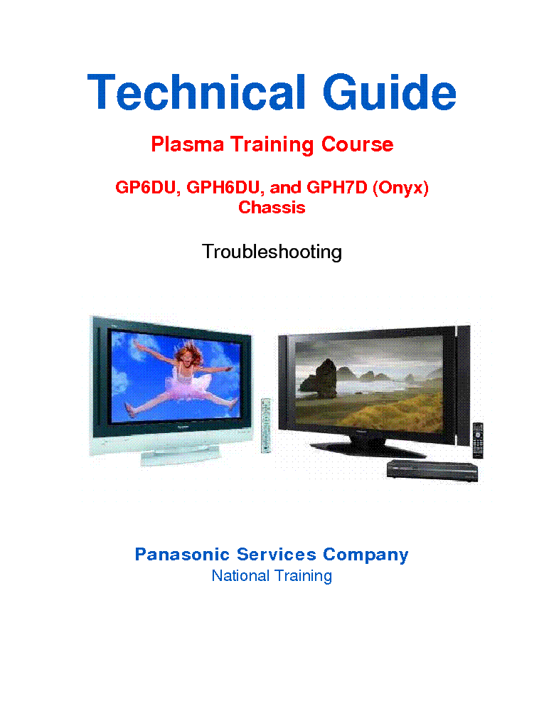 PANASONIC GP6DU GPH6DU GPH7D CHASSIS TROUBLESHOOTING service manual (1st page)