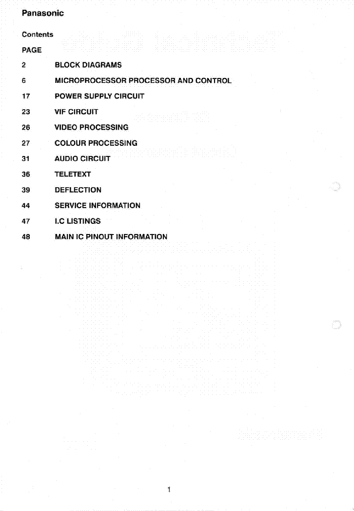 PANASONIC Z5 CHASSIS TECHNICAL GUIDE service manual (2nd page)