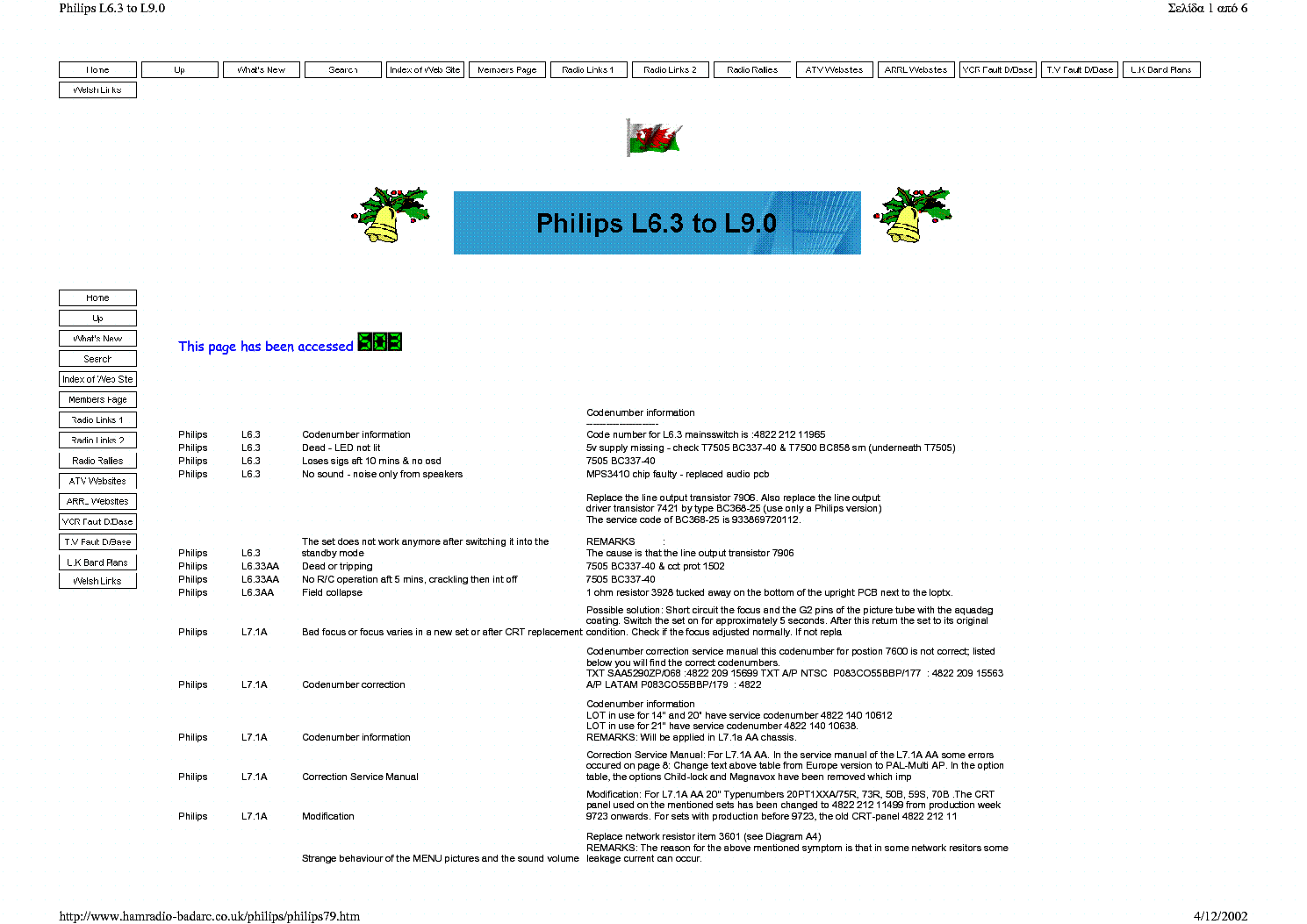 PHILIPS REPAIR TIPS L6 3 TO L9 0 service manual