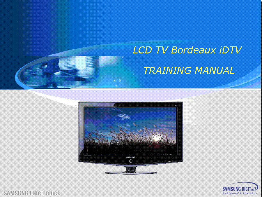 SAMSUNG BORDEAUX IDTV TRAINING service manual (1st page)