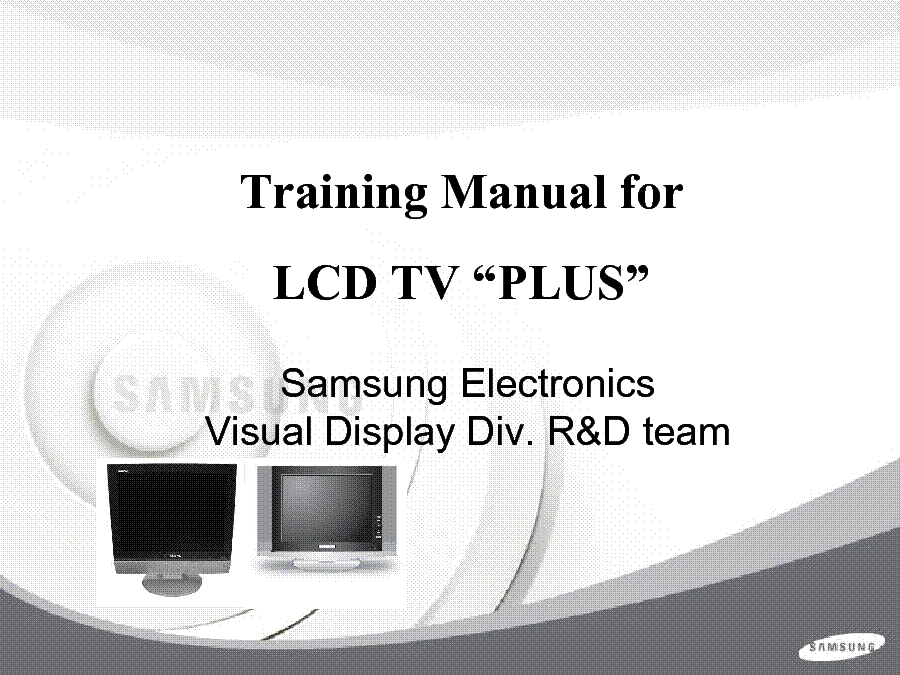 SAMSUNG LS17MJAKSZ LCD TV PLUS TRAINING service manual (1st page)