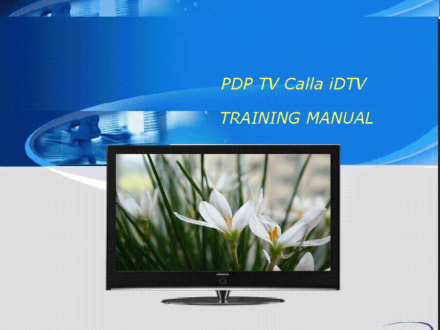 SAMSUNG PS42Q96HDXXEC PS50Q96HDXXEC CALLA IDTV TRAINING service manual (1st page)